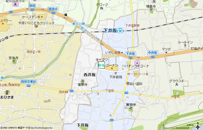メガネストアーオーストリート紀の川井阪付近の地図